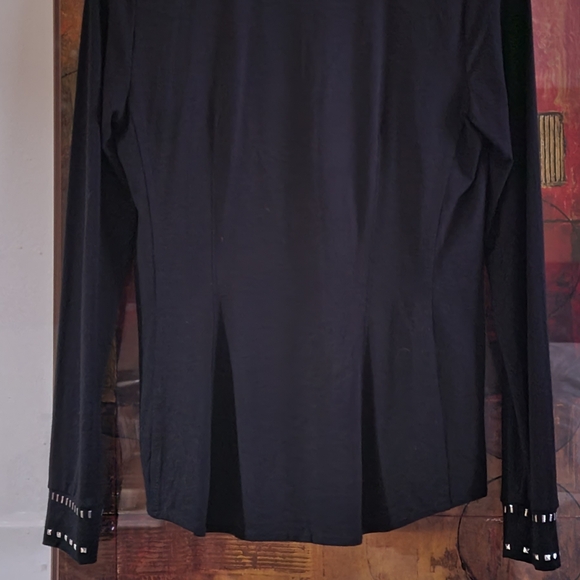 Cache black cardigan with silver Studs size medium - Picture 4 of 4